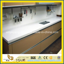 Prefabricated Pure White Quartz Kitchen Worktop or Countertop