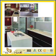 Pure White/Black/Beige Polished Artificial Quartz Stone Countertop for Kitchen/Bathroom/Hotel