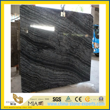 Black Wood Marble Slabs for Floor, Wall, Kitchen Decoration