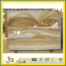 Natural Yellow Landscape Wood Sandstone for Paving, Stairs, Decoration