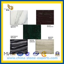 Natural White / Green Marble Floor Tiles for Kitchen / Bathroom Flooring(YQC)