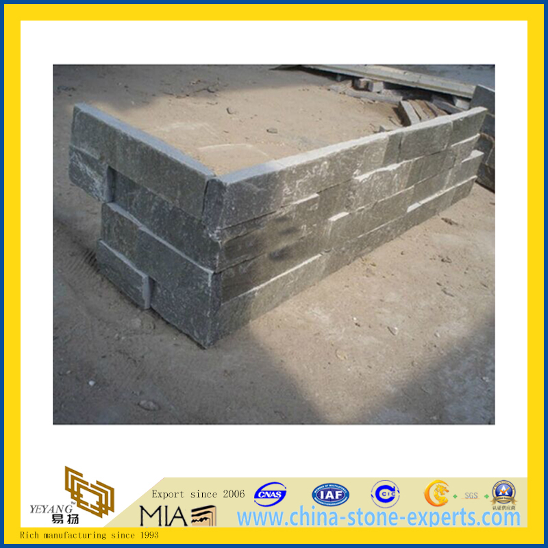 Grey Slate Culture Stone for Wall Corner (YQA-S1046)