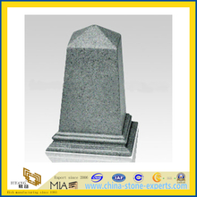 Grey Obelisk Granite Stone Pet Cremation Urn for Sale(YQG-LS1030)
