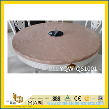 Pink/Light Red Artificial Quartz Stone for Home &amp; Hotel Table Tops