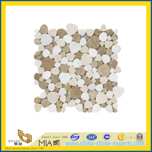Mosaic Pattern Natural Marble Stone Mosaic for Bathroom Flooring Tile (YQZ-M)