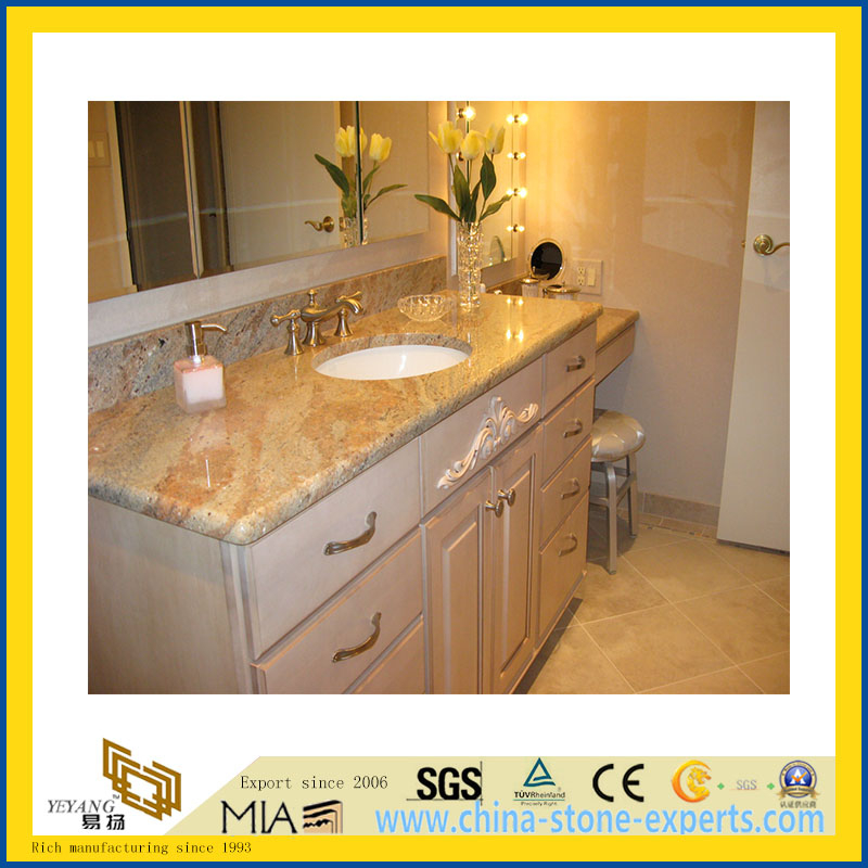 Natural Stone Polished Bathroom Marble Granite Vanitytop (YQC)