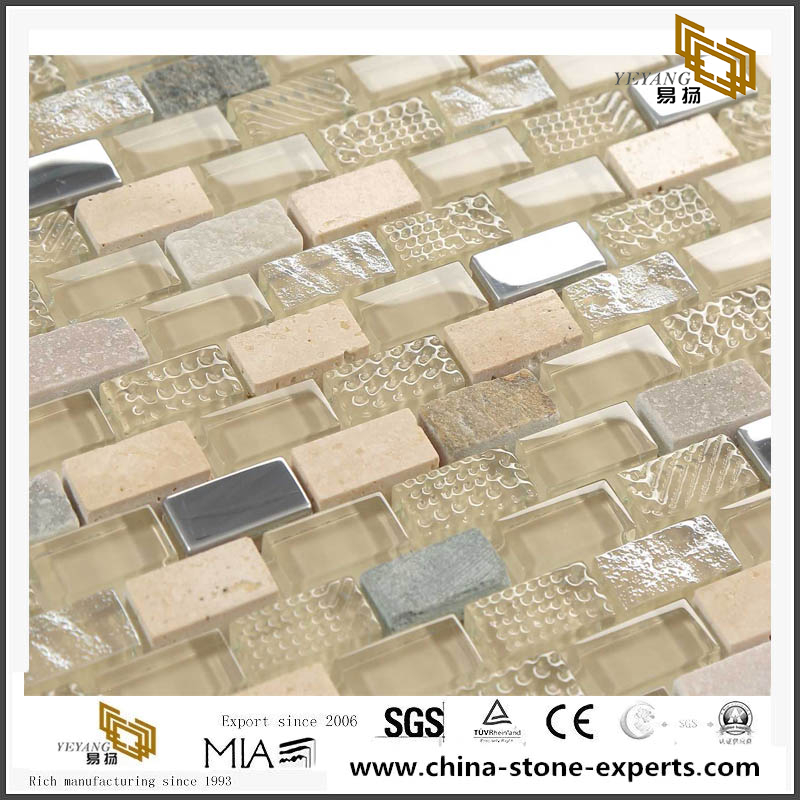 Decorative Wall Glass Tile Crystal And Stone Mosaic Good Choices