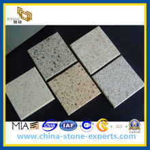Solid Surface White Artificial Quartz Stone for Kitchen Countertop (YQZ-QS1010)