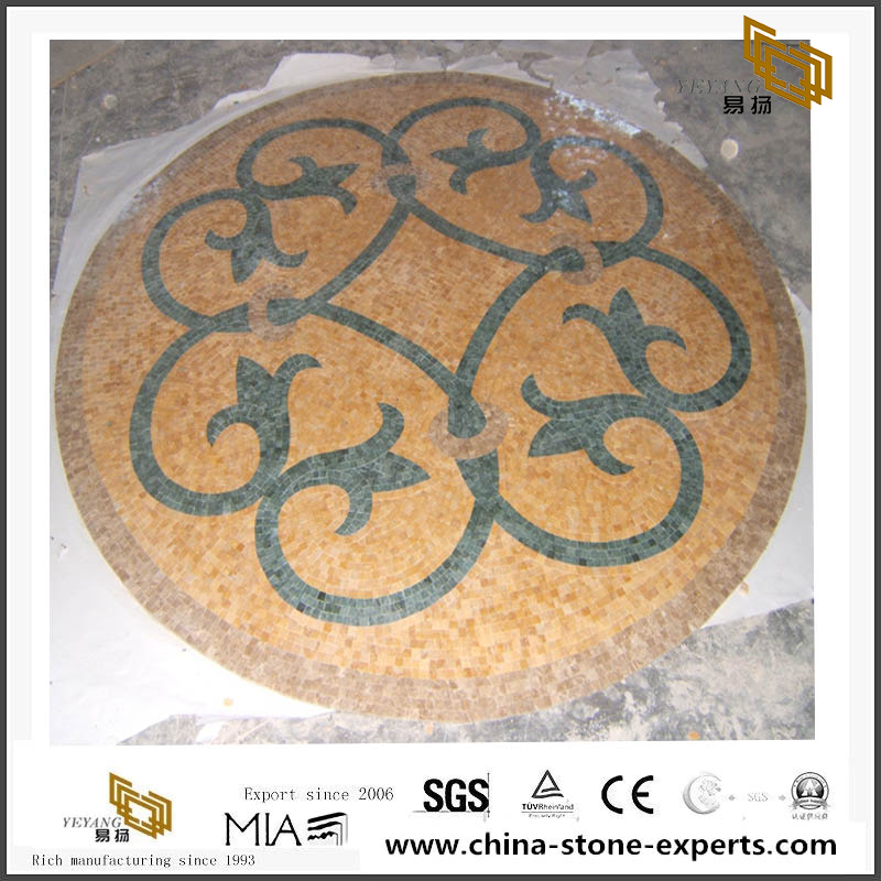 Mosaic Floor Tile Round Pattern Marble Mosaic Medallion For Floor Design