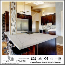 Beautiful Calacatta White Quartz Kitchen Countertops for Home Decoration(YQW-QC0629030)