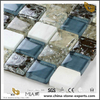 White And Light Blue Transparent Crystal Mosaic Wall Tile Crystal Glass Mosaic