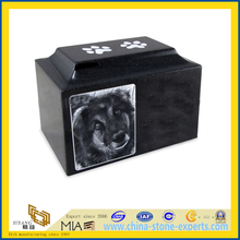 Wholesale Granite Pet Dog Cat Cremation Urn with Engraved Photo(YQG-LS1018)