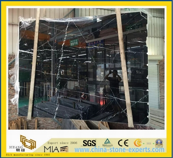 Black Nero Marquina Marble Slab for Wall /Flooring Tile-Yya