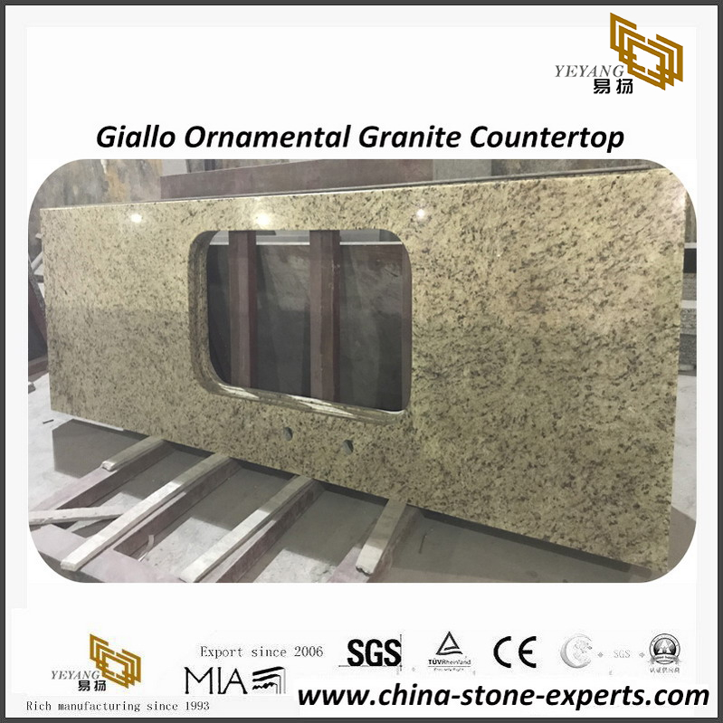 Hot-selling Giallo Ornamental granite kitchen countertops & bathroom vanity tops