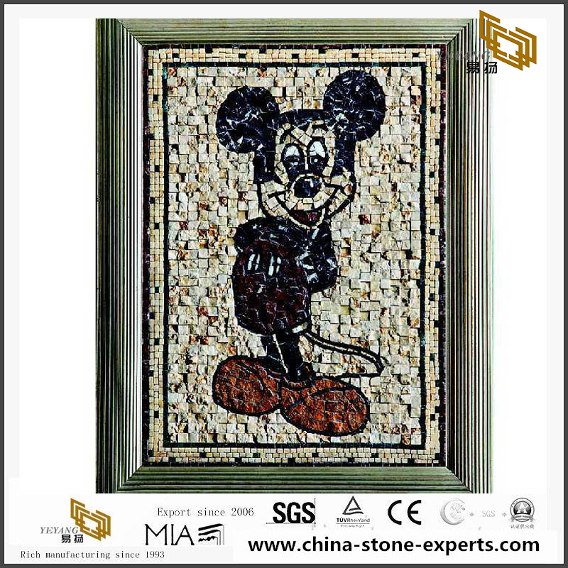 Flower Marble Stone Waterjet Mosaic Medallion Pattern For Floor