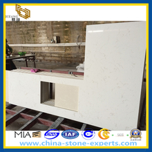 White Crystal Artificial Quartz Stone Kitchen Countertop (YQZ-QC1003)