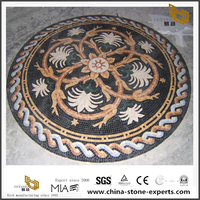 Mosaic Floor Tile Round Pattern Marble Mosaic Medallion For Floor Design