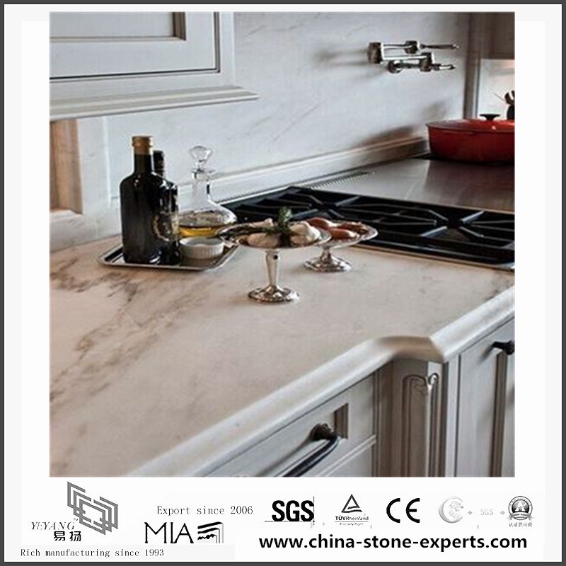 New Custom Arabescato Venato White Marble Countertops for Kitchen/Bathroom (YQW-MSA052501)
