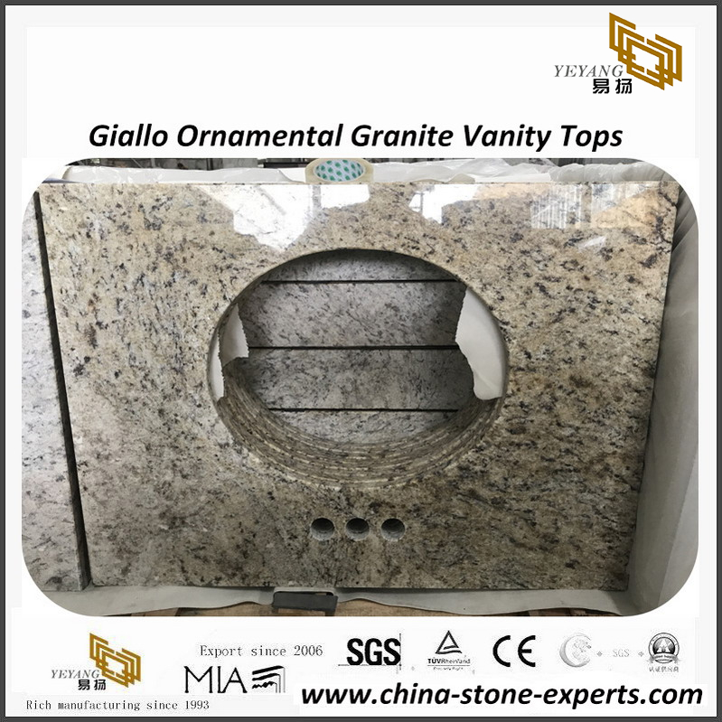 Hot-selling Giallo Ornamental granite kitchen countertops & bathroom vanity tops
