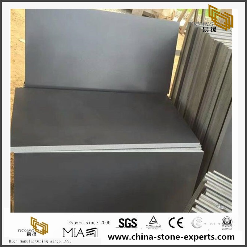 Hainan Black Basalt Honed Tiles