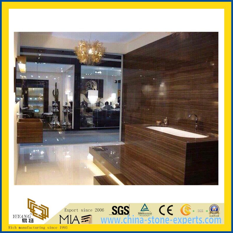 Obama Wood/Canada Coffee/Brown Wooden Marble Slabs for Floor Covering/Interior Decoration