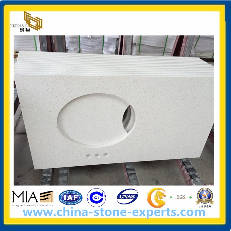 Artificial Quartz Kitchen Countertop and Bathroom Vanity Top (YYAZ)