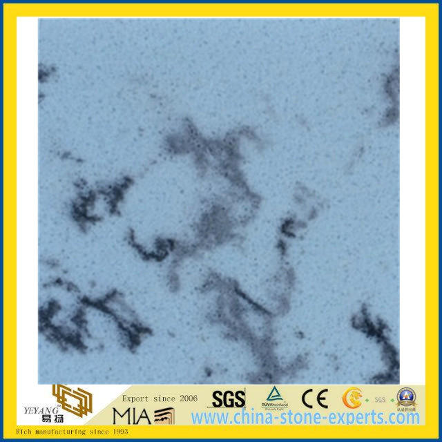 Marble Looking Artificial Engineered Caesar Stone Quartz (yys)