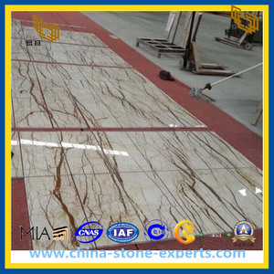 Quality Gold Veins Marble Tiles Waterproof With High Polished For Floor