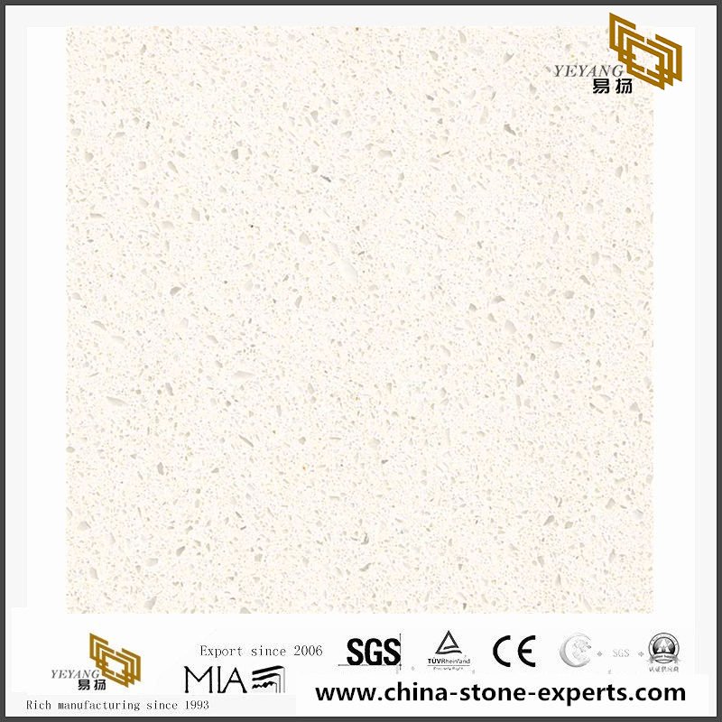  China Frost White Quartz Countertops & Vanity Tops with cheap price