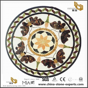 Butterfly Pattern Marble Medallion Floor Stone For Floor Decoration