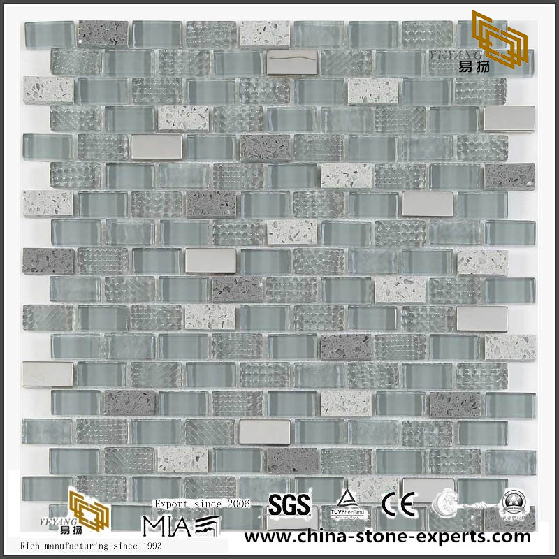 Decorative Wall Glass Tile Crystal And Stone Mosaic Good Choices