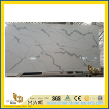 New Calacatta White Quartz Stone for Kitchen Countertop, Floor Tile