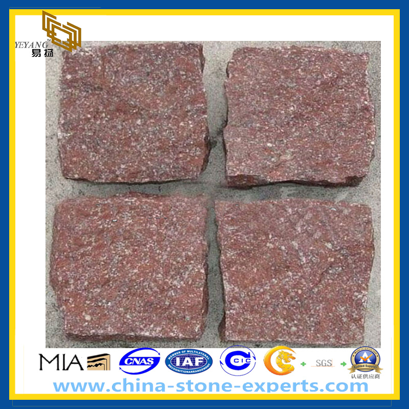 Red Porphyry Natural Stone Paver/ Cube Paving Stone (YQZ-PS)