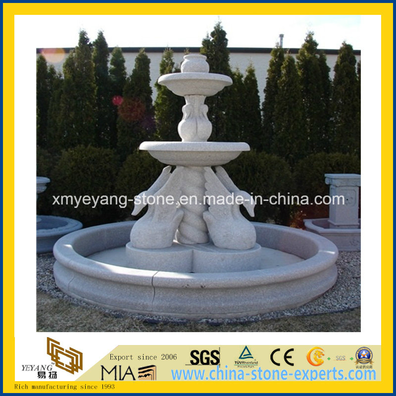 100% Hand Carved G603 Granite Water Fountain for Garden Ornament