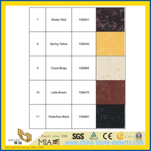 Vein Moden Black/Red/Yellow/Beige/Brown Artificial Quartz Bathroom Wall Tiles for Home/Commercial/Hotel