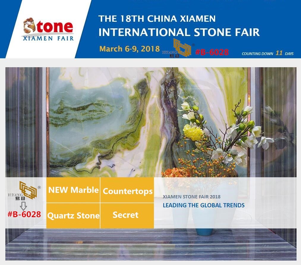 Welcome to visit YEYANG Stone Booth B6028 in Xiamen Stone Fair 2018
