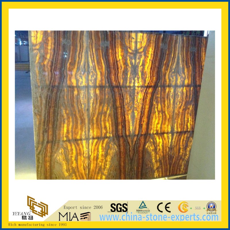 SGS Chinese Cheap Price Yellow Onyx Slab for Walling (YQW-OS1004)