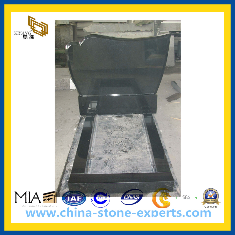 Shanxi Black Polished Memorial Tombstone (YQZ-MN)