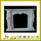 Popular Decorative White Marble Fireplace(YQC)