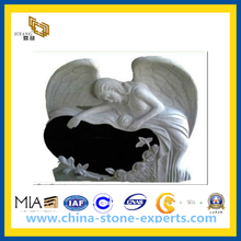 Marble Monuments with Angel Engraving (YQZ-MN)