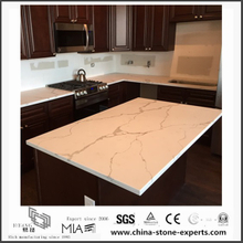 Custom White Calacatta Quartz Kitchen Countertops(YQW-QC0629020)