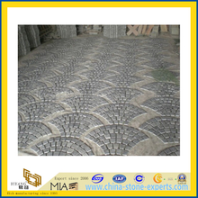 Natural Grey Cobble Slate Mosaic Tile Paving Stone (YQA-S1031)