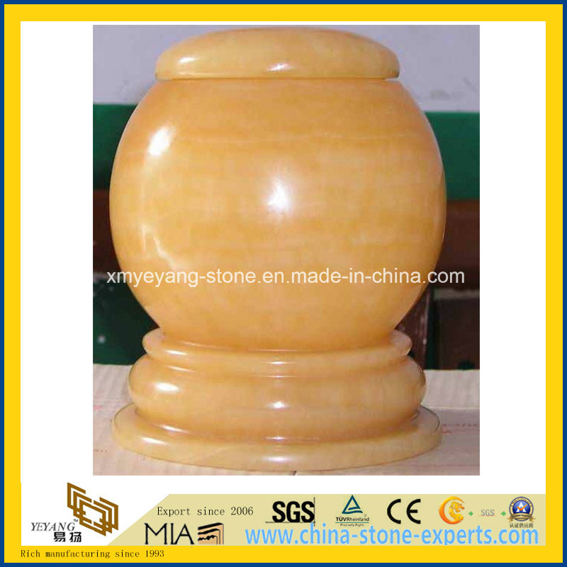 High Polished Honey Onyx Cremation Urn / Funeral Urn / Decorative Urn
