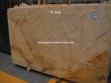 Polished Yellow/Gold Marble Slab for Floor Tile / Wall / Kitchen / Bathroom