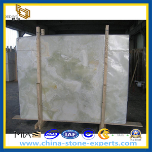 A Grade Polished Light Green Marble Slab for Decoration (YQZ-MS1023)