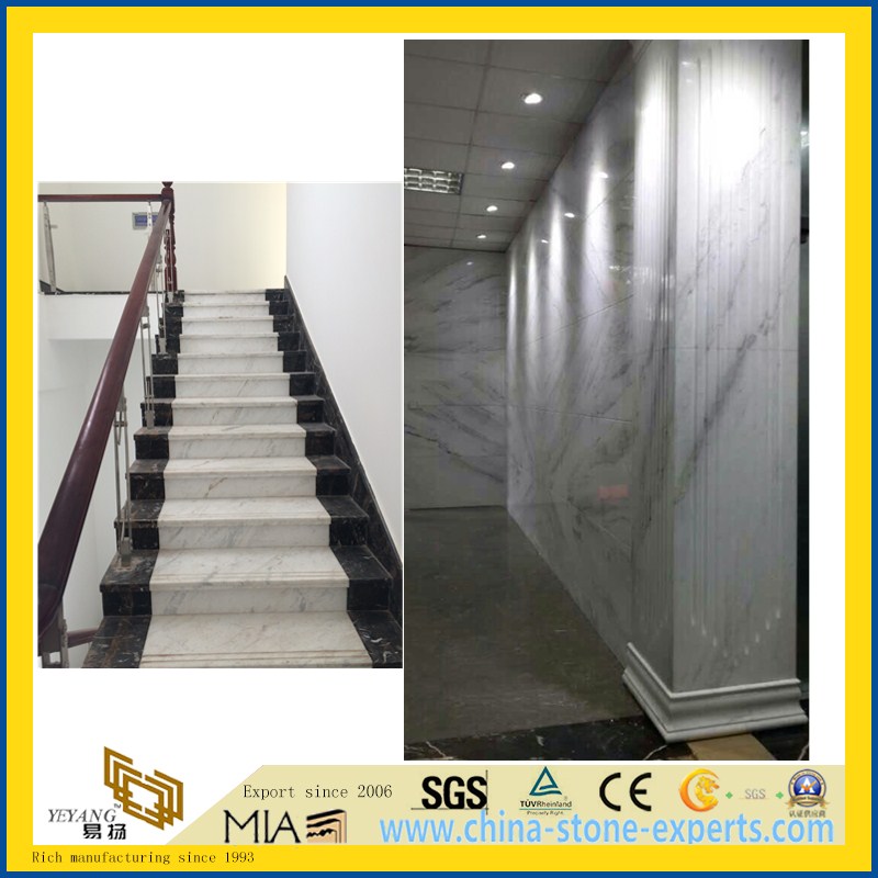 Cheap Castro White Marble Slab for Stairs &amp; Steps &amp; Column
