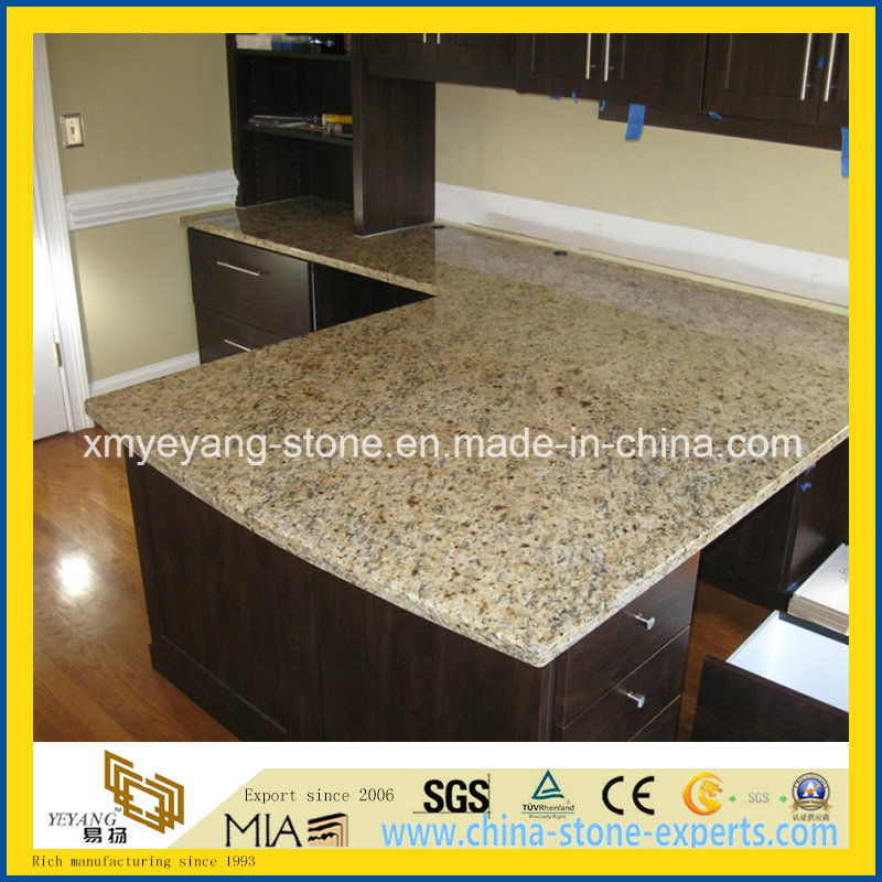 Prefabricated Giallo Ornamental Granite Kitchen Countertops