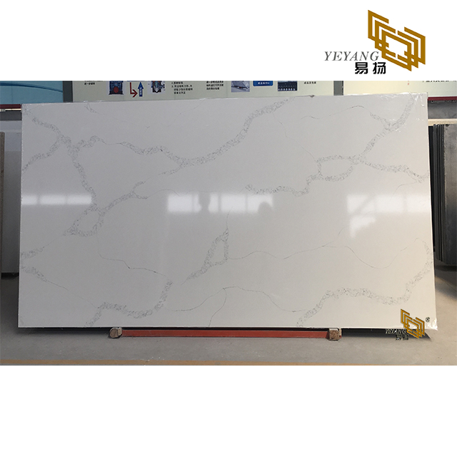 Aritificial stone white calacatta quartz slabs for countertop kitchen bathroom project (501B)
