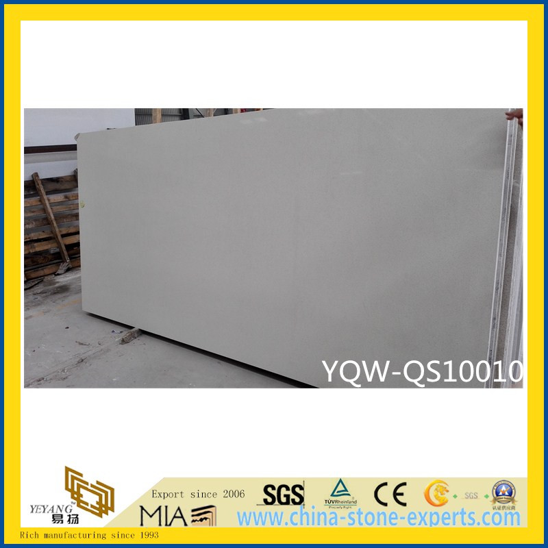 Beige Artificial Quartz Stone Slab for Home &amp; Hotel Countertops/Tiles