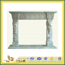 Modern Design White Marble Stone Carved Fireplace for Indoor(YQC)